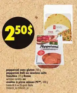 Maxi Pepperoni sans gluten, pepperoni Deli ou saucisse cuite tranchée offer