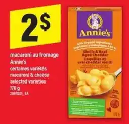 Maxi Annie's macaroni au fromage offer