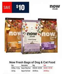 Ren’s Pets Depot Now Fresh Bags of Dog & Cat Food Size offer