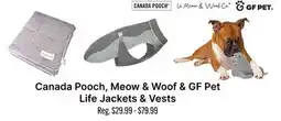 Ren’s Pets Depot Canada Pooch, Meow & Woof & GF Pet Life Jackets & Vests offer