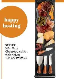 Home Hardware 5 Pc. Slate Cheeseboard Set with Knives offer