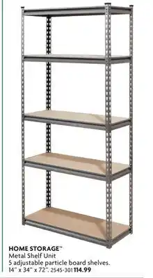 Home Hardware Metal Shelf Unit offer