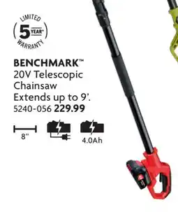 Home Hardware BENCHMARK 20V Telescopic Chainsaw offer
