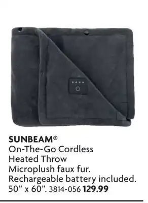 Home Hardware On-The-Go Cordless Heated Throw offer