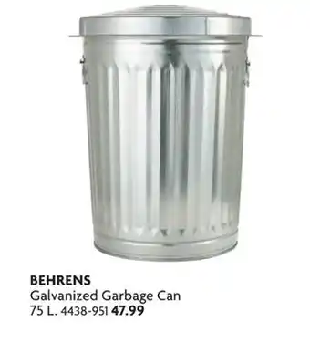 Home Hardware Galvanized Garbage Can offer
