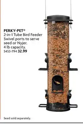 Home Hardware 2-in-1 Tube Bird Feeder offer