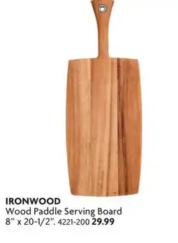 Home Hardware Wood Paddle Serving Board offer