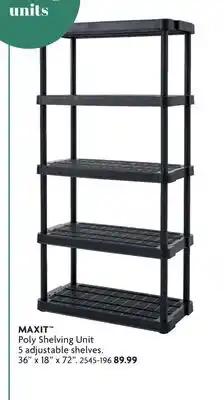 Home Hardware Poly Shelving Unit offer