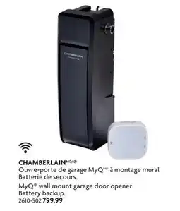 Home Hardware MyQ wall mount garage door opener Battery backup offer