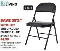 Canadian Tire Vinyl padded folding chair offer