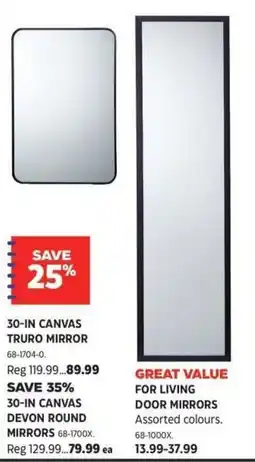 Canadian Tire Canvas truro mirror offer
