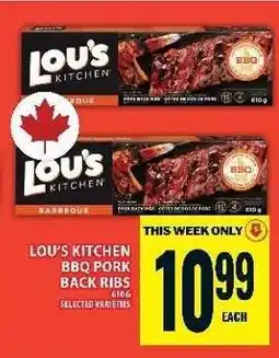 Food Basics LOU’S KITCHEN BBQ PORK BACK RIBS offer