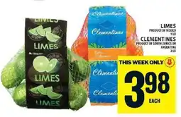 Food Basics Limes and Clementines offer