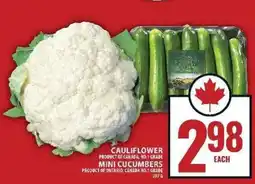 Food Basics Cauliflower & Mini Cucumbers offer