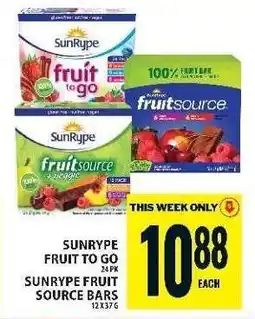 Food Basics SunRype Fruit to Go / Fruit Source Bars offer