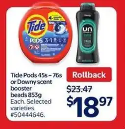 Walmart Tide Pods or Downy Scent Booster Beads offer