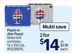 Walmart Pepsi or Diet Pepsi offer