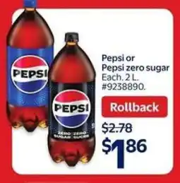 Walmart Pepsi or Pepsi Zero Sugar offer