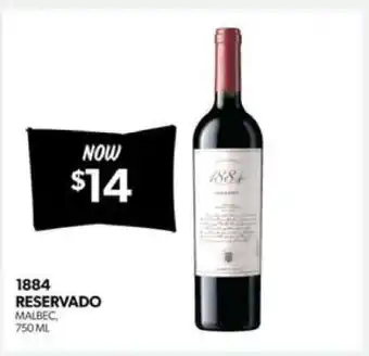 Real Canadian Liquorstore 1884 Reservado Malbec offer