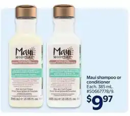 Walmart Maui shampoo or conditioner offer