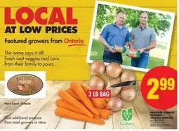 No Frills Farmers Market Carrots & Yellow Onions offer