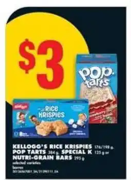 No Frills Kellogg's Rice Krispies, Pop Tarts, Special K, Nutri-Grain Bars offer
