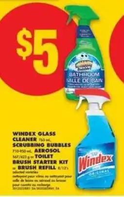 No Frills Windex Glass Cleaner & Scrubbing Bubbles offer