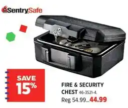 Canadian Tire Sentry safe fire & security chest offer