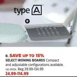 Canadian Tire Select ironing boards offer