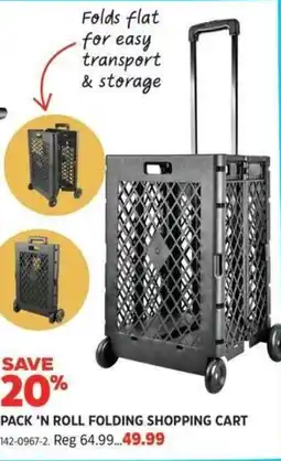 Canadian Tire Pack 'n roll folding shopping cart offer