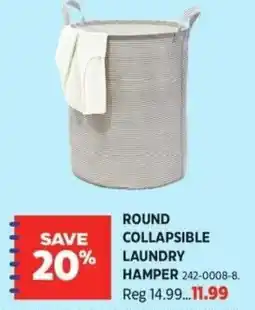 Canadian Tire Round collapsible laundry hamper offer