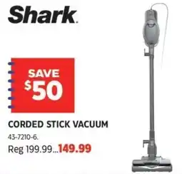 Canadian Tire Shark corded stick vacuum offer