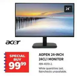 Canadian Tire Acer aopen 24-inch 24cl1 monitor offer