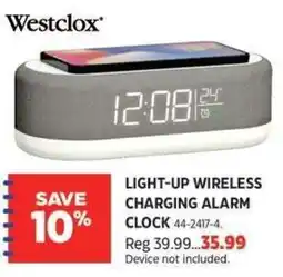 Canadian Tire Westclox light-up wireless charging alarm clock offer