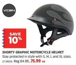 Canadian Tire Vcan shorty graphic motorcycle helmet offer