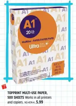 Canadian Tire Topprint multi-use paper, 500 sheets offer