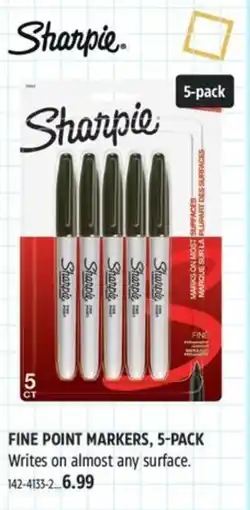 Canadian Tire Sharpie fine point markers offer