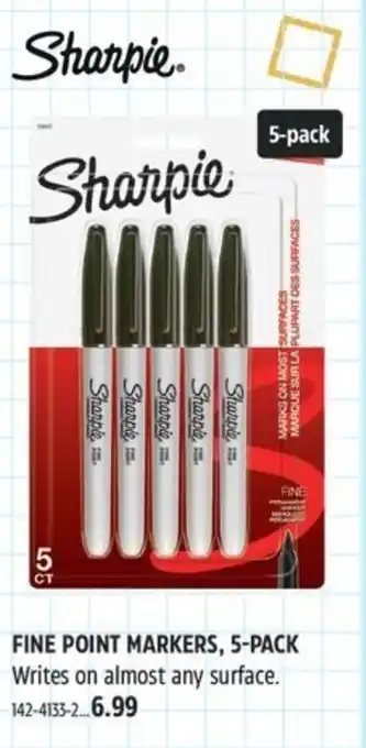 Canadian Tire Sharpie fine point markers offer