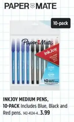 Canadian Tire Paper mate inkjoy medium pens offer