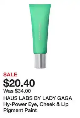 Sephora HAUS LABS BY LADY GAGA Hy-Power Eye, Cheek & Lip Pigment Paint offer