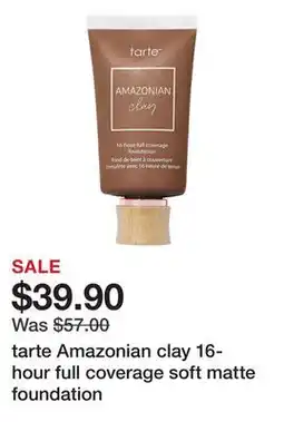 Sephora tarte Amazonian clay 16-hour full coverage soft matte foundation offer