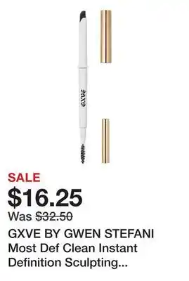 Sephora GXVE BY GWEN STEFANI Most Def Clean Instant Definition Sculpting Eyebrow Pencil offer