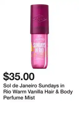 Sephora Sol de Janeiro Sundays in Rio Warm Vanilla Hair & Body Perfume Mist offer
