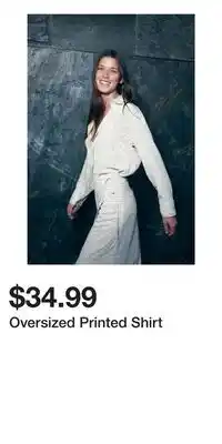 H&M Oversized Printed Shirt offer