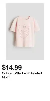 H&M Cotton T-Shirt with Printed Motif offer