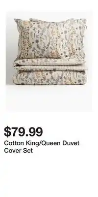 H&M Cotton King/Queen Duvet Cover Set offer