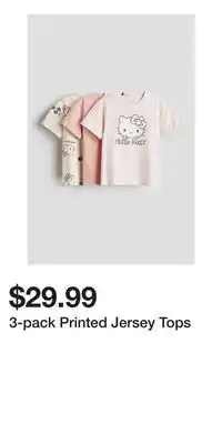 H&M 3-pack Printed Jersey Tops offer