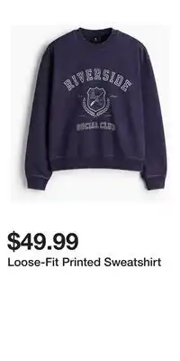 H&M Loose-Fit Printed Sweatshirt offer