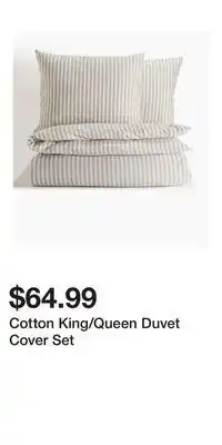 H&M Cotton King/Queen Duvet Cover Set offer