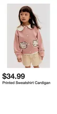 H&M Printed Sweatshirt Cardigan offer